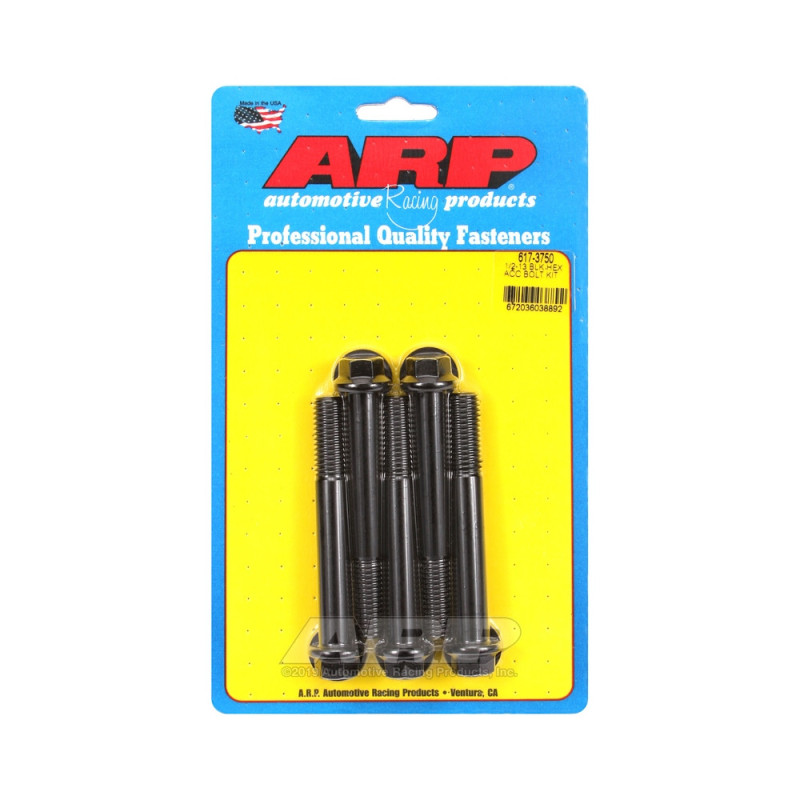 Set de șuruburi și piulițe universale ARP 1/2-13 – Șuruburi hexagonale cu finisaj negru oxidat, x5 - ARP-617-3750 - 617-3750 - 3666618191737